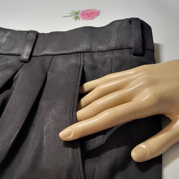 Paul Fredrick, Not Worn, Men's Black Shorts, Size 34x31, Pleated Front - Picture 7 of 8